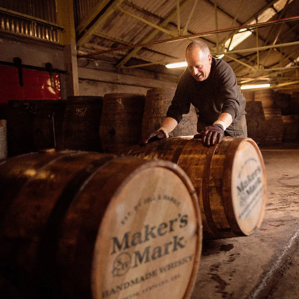 Maker’s Mark rotated hand and aged to taste